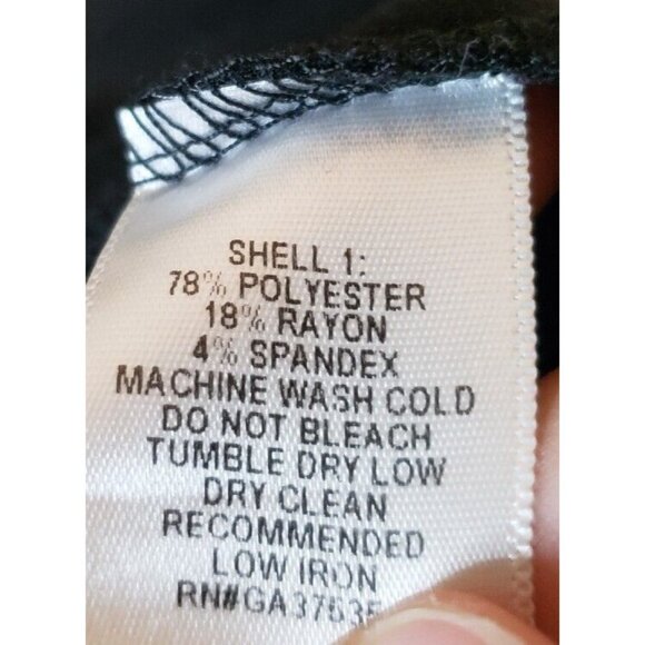 Monteau Womens Sz L Dress Beaded Collar Black Cap Sleeve A Line Knee Length - Picture 6 of 6